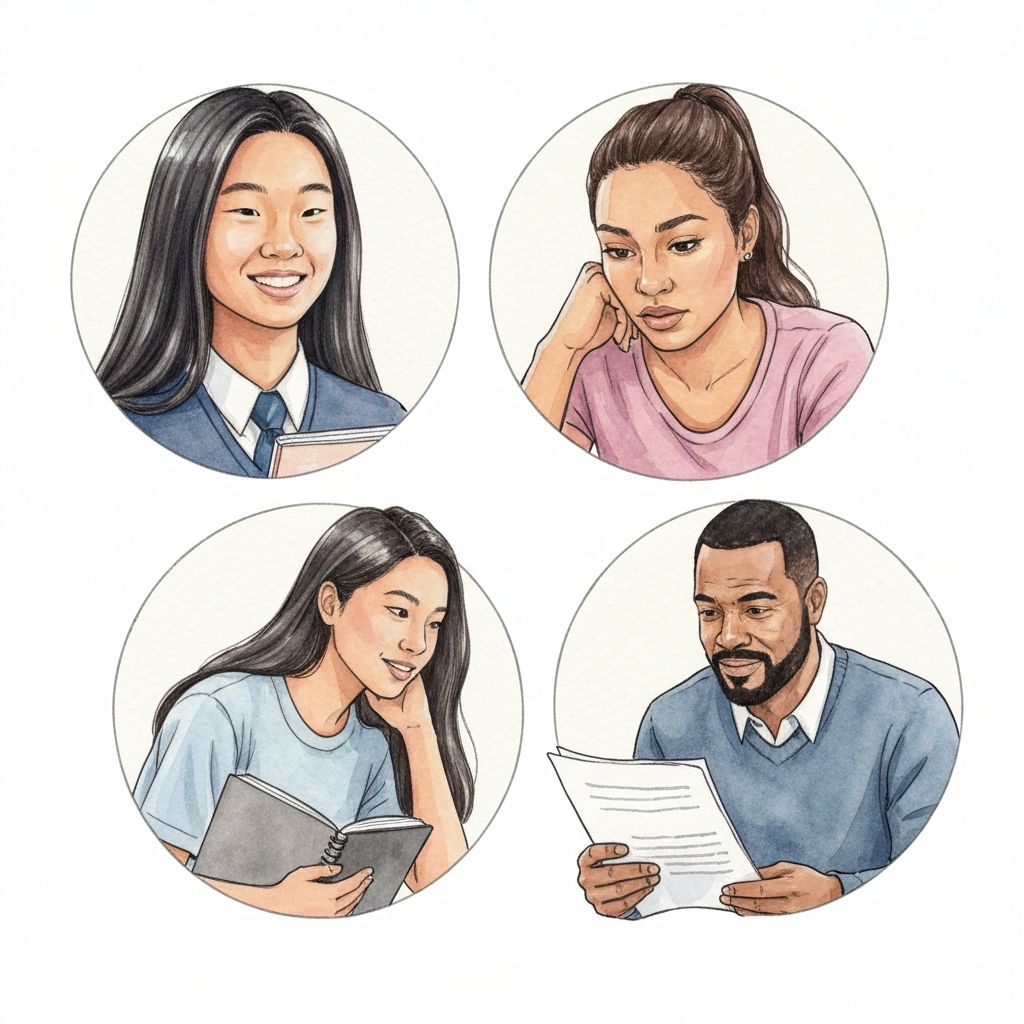 Diverse students and parents engaged in learning