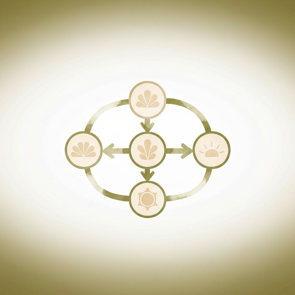 A visual flow representing the journey of growth through online learning